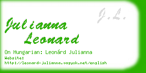 julianna leonard business card